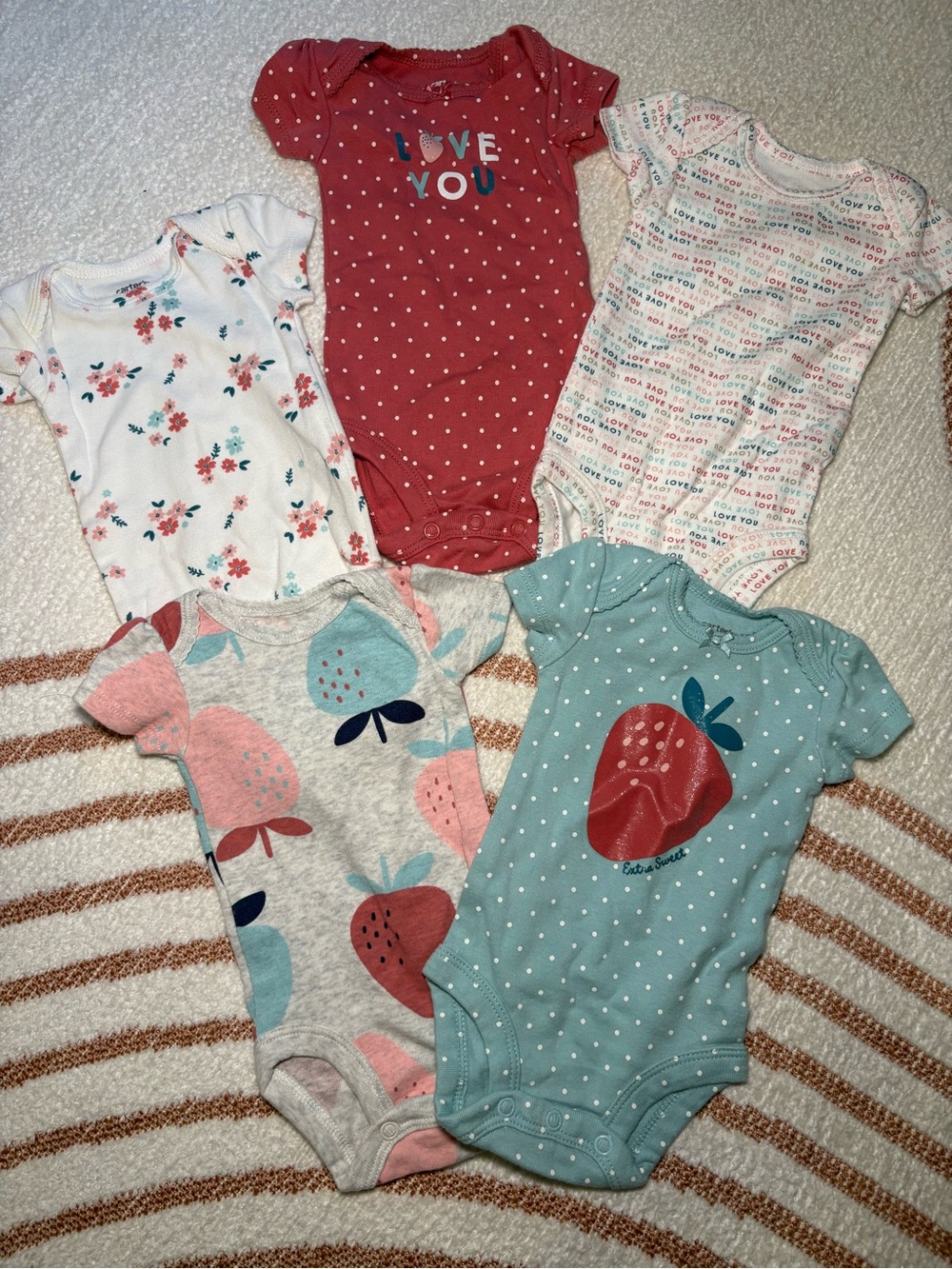 Carter's NB Baby Girls Bodysuits